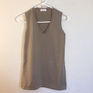 Brunello Cucinelli: Brown Cotton Sleeveless Shirt
